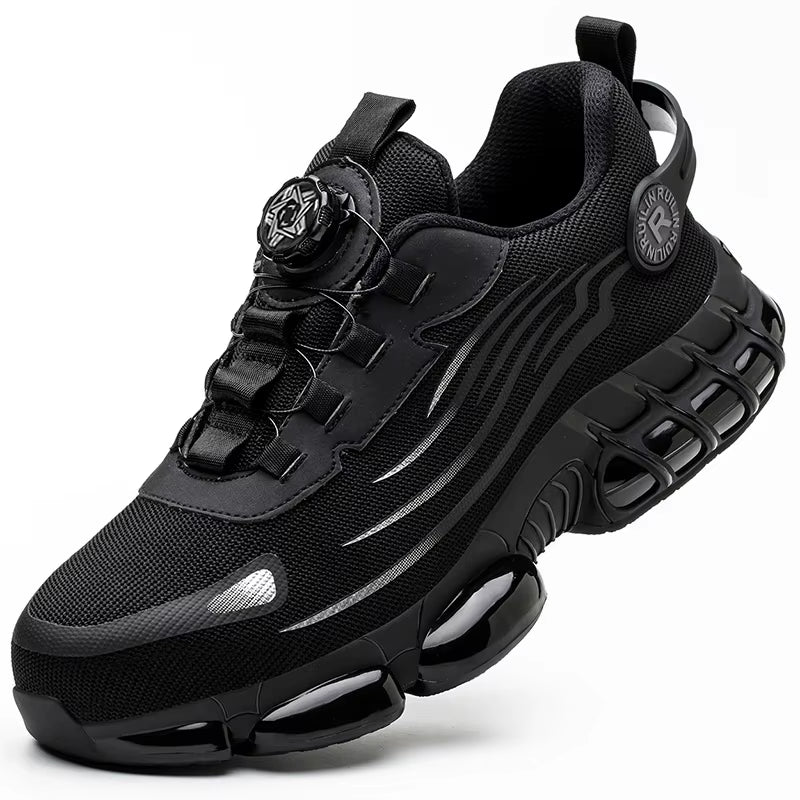 Rotating Button New Safety Shoes Men Anti-Smash Anti-Puncture Work Shoes Fashion Men Sport Shoes Security Protective Boots Men