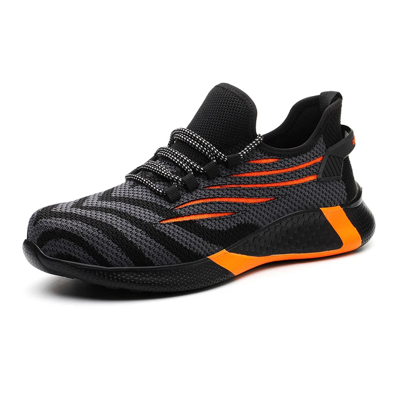 Men Work Safety Shoes Anti-Puncture Working Sneakers Male Indestructible Work Shoes Men Boots Lightweight Men Shoes Safety Boots